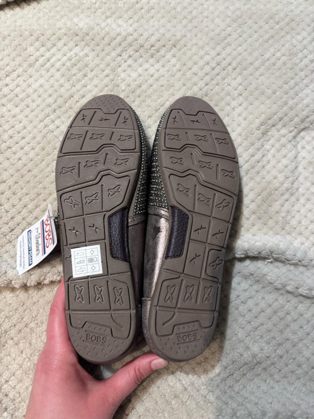 BOBS from Skechers Women's Black Rhinestone Slip-On Loafers - Picture 5 of 7